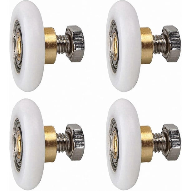 Sliding Shower Door Rollers, 4pcs Replacement Wheels for Shower Enclosures (20mm Diameter)