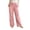 Pink, variant on Ohufall Fleece Pajama Pants for Women Stretchy Wide Leg Sleep Pant Pockets Comfortable Solid Color Home Lounge Pants