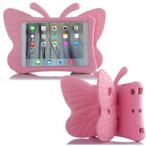 ipad2/3/4 Kids Case ipad2/3/4 3D Cute Butterfly Case for Kids Light Weight EVA Stand Shockproof Rugged Heavy Duty Kids Friendly iPad Cover for Girl ipad2/3/4 (Pink)