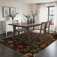 thumbnail image 2 of DEORAB 5x7 Vintage Floral Area Rugs, Machine Washable Rugs for Living Room, Non Slip Rug with Rubber Backing, Runner Rug for Bedroom Entryway Dining Home Office, 2 of 9