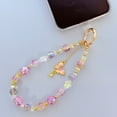 thumbnail image 3 of Wrapables Sparkling Beaded Cell Phone Wrist Strap, Keychain, Bag Charm with Lanyard Tether Tab, Purple Butterfly, 3 of 6