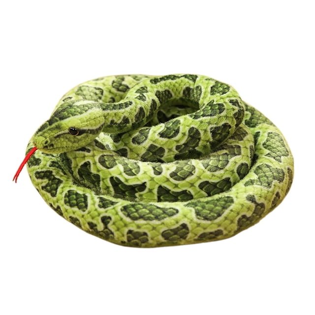 JUNWELL Grand Boa Constrictor Grand Animal en Peluche Serpent Peluche Jouet Réaliste 80 Pouces Cadeaux Réalistes