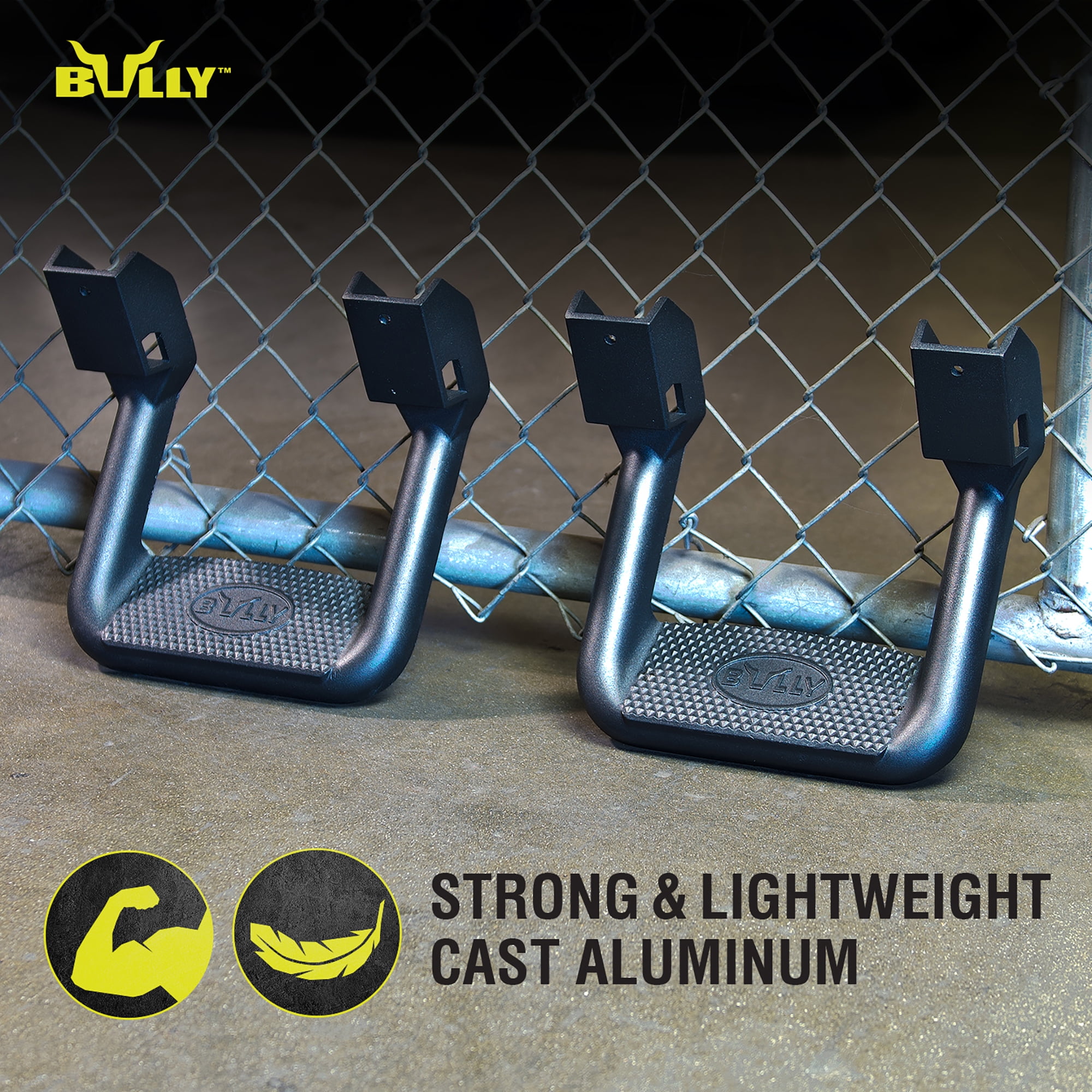 Bully Truck Side Step, Aluminum, Pair, Application fitment