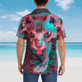 thumbnail image 6 of Goofa Psychedelic Hairless Cat Hawaiian Shirt for Men, Unisex Summer Beach Casual Short Sleeve Button Down Shirts,Aloha Tropical Floral print shirt-Large, 6 of 9