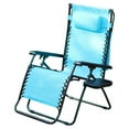 thumbnail image 4 of Set of 2 Jeco Oversized Zero Gravity Chair with Sunshade and Drink Tray - Green, 4 of 8