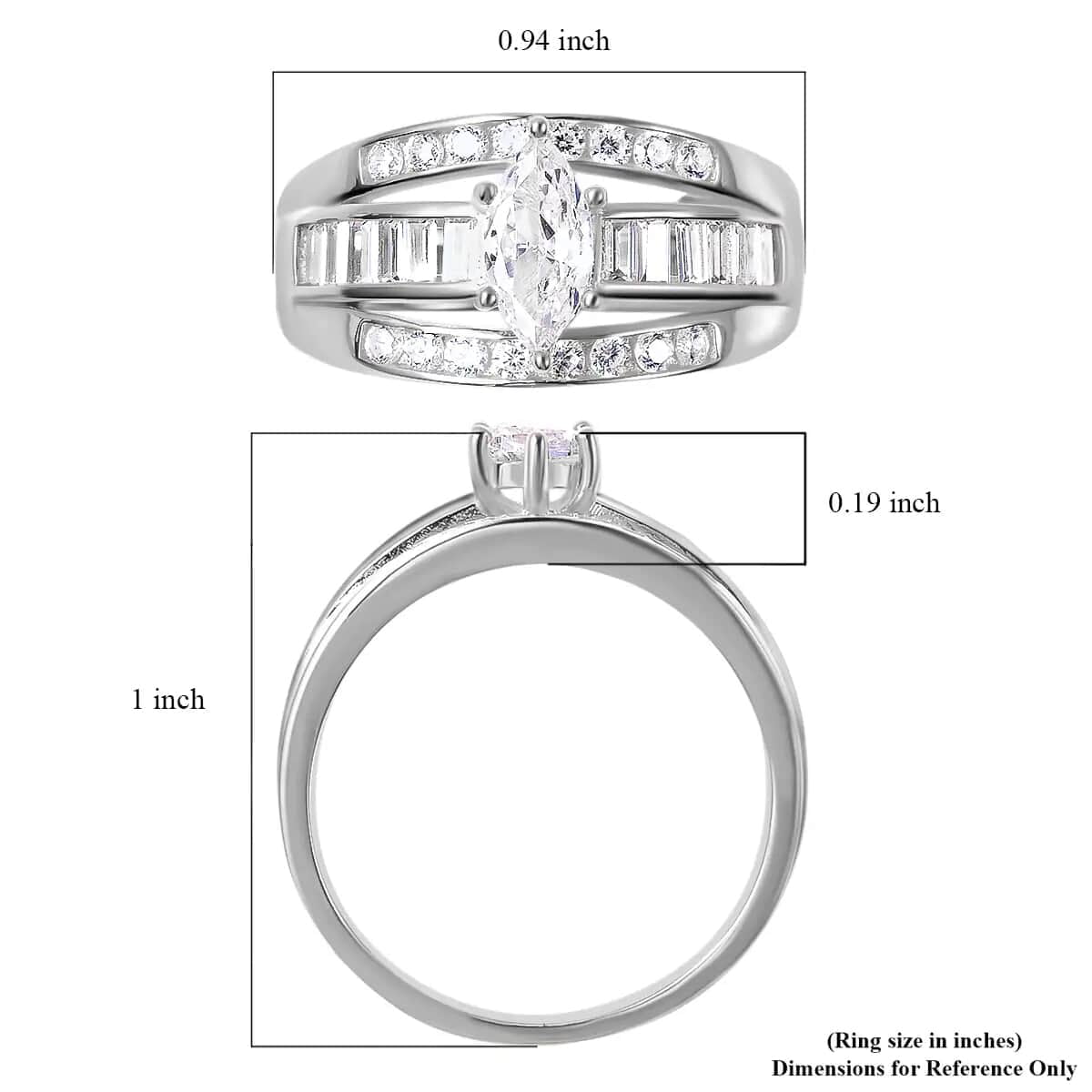 Buy Young & Forever Fashion Ring Square Cut AAA Cubic Zirconia Geometric  Bars Sterling Silver Engagement, Wedding Ring Female Ring Commitment  Promise Ring For Women And Girls Online at Best Prices in