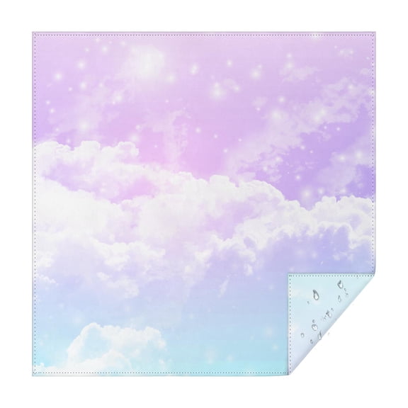 60x60in(152x152cm) Square Tablecloth, Waterproof Polyester Table Cover, Wrinkle Resistant & Washable Fabric for Dining, Kitchen, Picnic, Dreamy Cloud Print