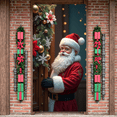 thumbnail image 6 of Festive Design Christmas Banner Santa Claus Decoration Merry Christmas Polyester Holiday Decoration for Christmas Party Indoor Event, 6 of 9