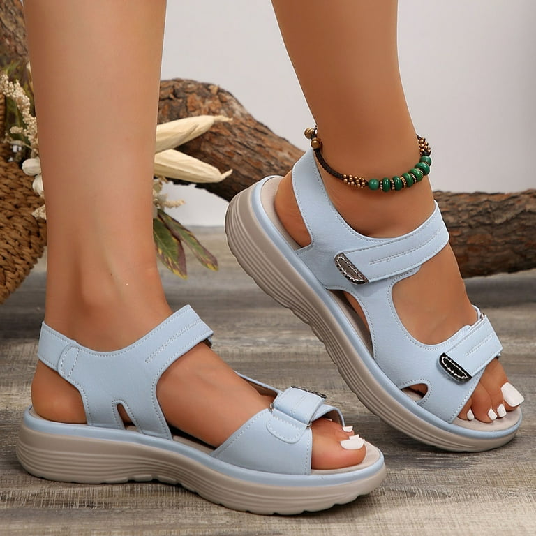 Women's Wedge Sandals Summer Orthopedic Hiking Sandals for Women
