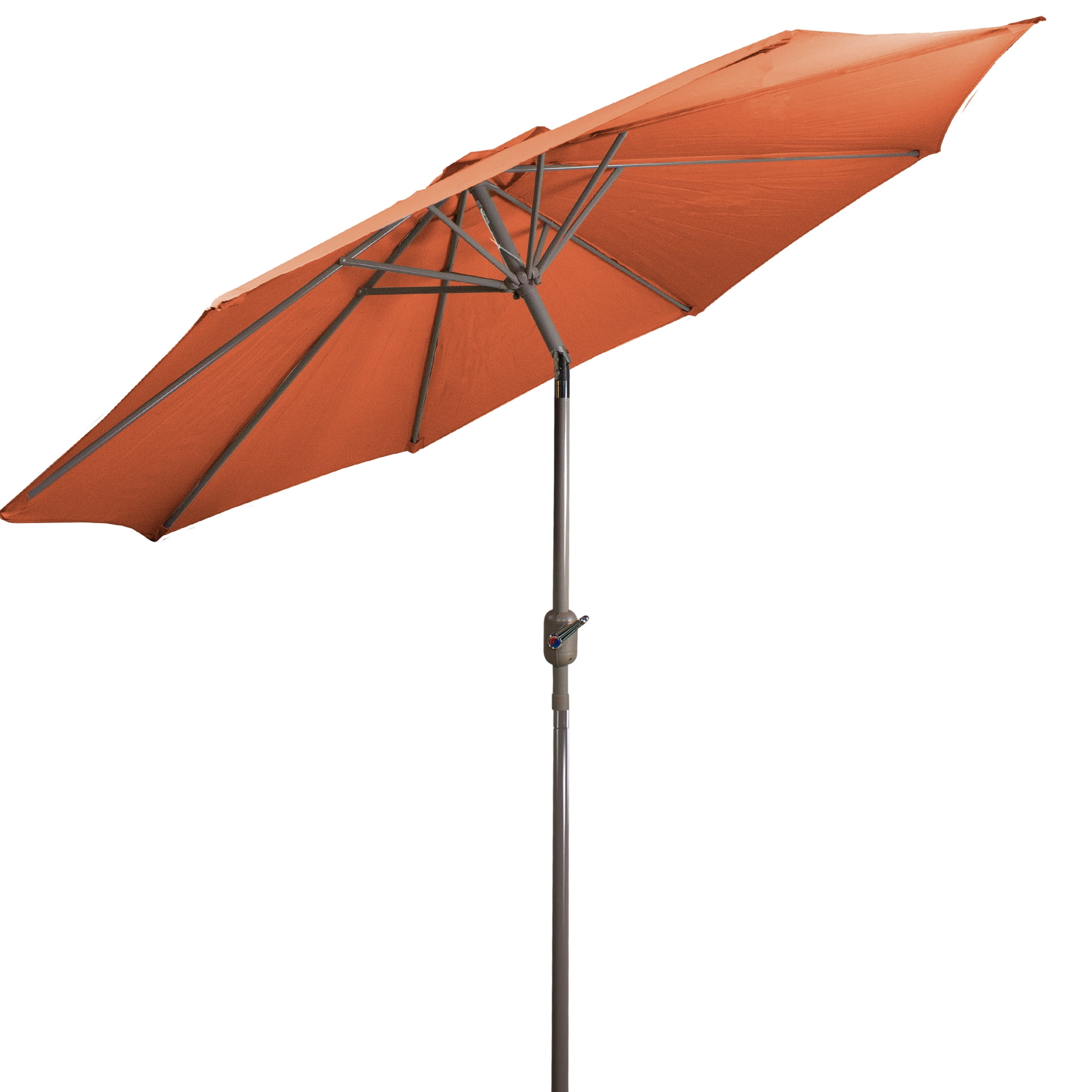 Northlight 9ft Outdoor Patio Umbrella with Hand Crank and Tilt - Terracotta Orange