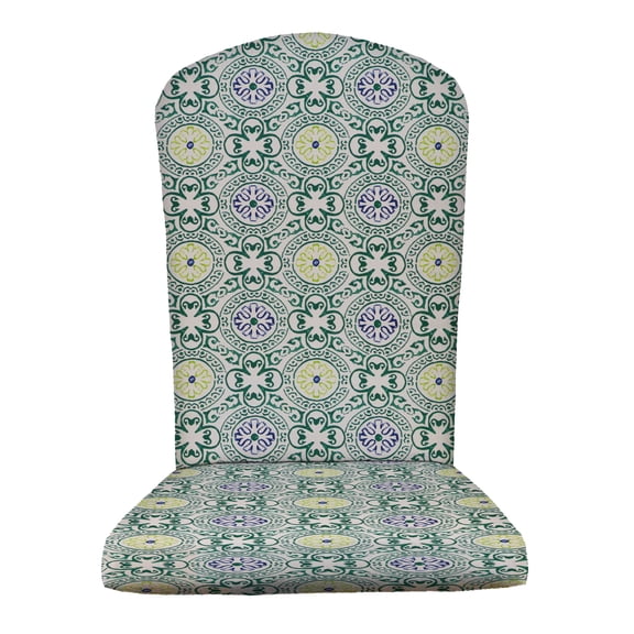 RSH Décor Indoor Outdoor Foam Adirondack Cushion, Baliblock Hunter Green