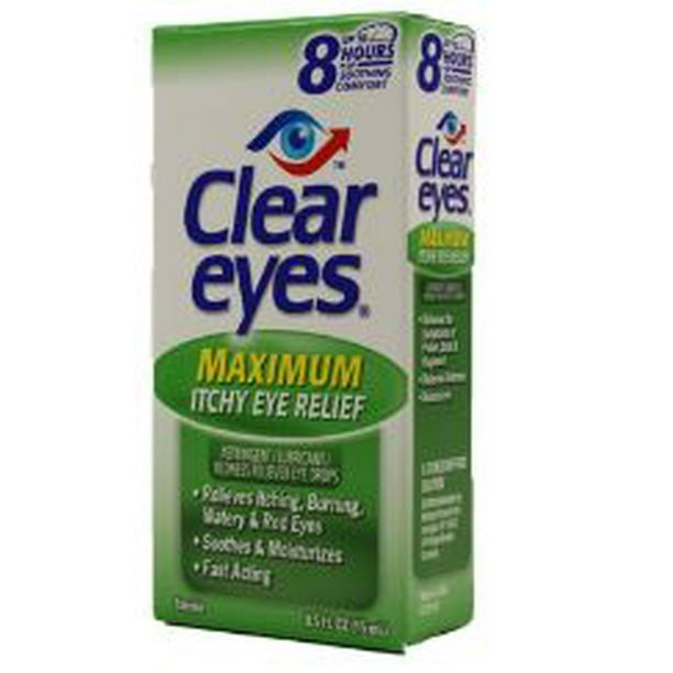 Clear Eyes Itchy Eye Relief Eye Drops0.5 oz (Pack of 5)