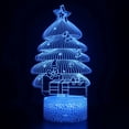 thumbnail image 2 of Lámpara de regalo con luz nocturna alimentada por USB con decoraciones acrílicas en 3D. Bonitos diseños de árboles de Navidad, ciervos y norias. Ideal para Navidad y cumpleaños., 2 of 4