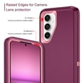 thumbnail image 3 of Petocase for Samsung Galaxy S24 Case,Shockproof Dust/Drop Proof 3-Layer Full Body Protection Rugged Heavy Duty Durable Cover Case,Purple/Pink, 3 of 7