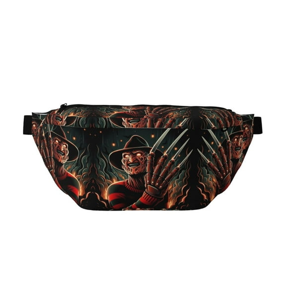 Freddy Krueger Crossbody Waist Bag Sport Fanny Pack Adjustable Belt Bag for Hiking Cycling Running