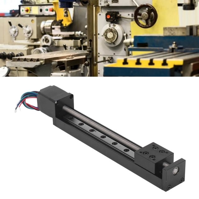 Mini Actionneur Linéaire de Glissière de Rail, 200mm Course Linéaire Actionneur Linéaire de Glissière de Glissière de Rail de Guidage de Haute Précision pour le Routeur CNC
