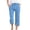 Blue A, variant on BRGZLK Women's Casual Capri Pants Summer 2026 Striped High Waisted Wide Leg Lightweight Comfortable Breathable Drawstring Capri Pants with Pockets Red XXL