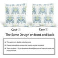 thumbnail image 6 of Blue Floral Pillow Covers 18x18 Inch Chinoiserie Flower Outdoor Decorative Throw Pillow Covers Set of 2 Blue and White Rustic Pillowcases Farmhouse Cotton Linen Square Cushion Covers for Couch Decor, 6 of 6