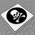thumbnail image 4 of Sign | Skull Warning Sign - Black & White, 4 of 4