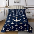 thumbnail image 1 of Erosebridal Ocean Anchor Coverlet Set Queen, Vintage Nautical Bedding Set, Sailboat Room Decor, 3 Pieces, 1 of 5
