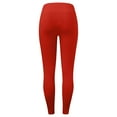 thumbnail image 6 of Mifelio Pants for Women Thermal Trousers for Women Crew Neck Fleece Lined Thermal Pants Winter Trousers Slim Leggings 1 Pack Pants Thermal Leggings Underwear Women's Pants Red M, 6 of 7