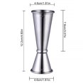 thumbnail image 2 of Cóctel Jigger Medidor de vino doble Vaso medidor de onzas de acero inoxidable con escala Worallymy JD719167242, 2 of 5