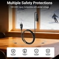 thumbnail image 3 of Cable de protección facial con calefacción para casco eléctrico de moto de nieve, 1,8 m, 3 of 7