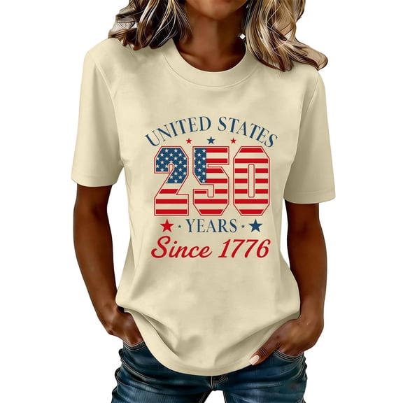 MEICHEN 250th Anniversary USA Shirt Womens States 250th T Shirt 1776 American Flag Graphic Tee 4 of July Top Summer 4th of July Tops