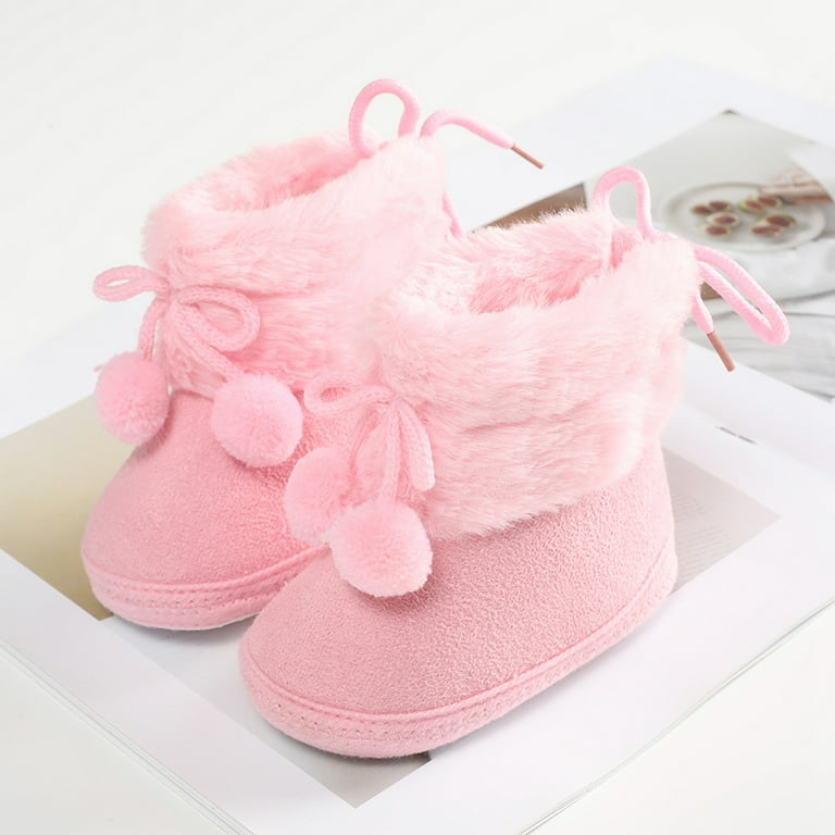 Baby shoes with pom hotsell poms