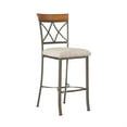 thumbnail image 6 of Linon Hamilton 3 Piece Wood & Steel Stationary Pub Set in Matte Pewter & Bronze, 6 of 8