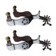 thumbnail image 2 of 2 piezas de caballos espuelas occidentales de vaquero con equipo giratorio en equipo ecuestre tallado diseño antiguo de puta de caballo para, 2 of 8