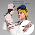 thumbnail image 2 of Guantes de esquí al aire libre de otoño e invierno para mujer, cálidos, de terciopelo, antisalpicaduras, antideslizantes, resistentes al desgaste, para ciclismo de invierno, pantalla táctil, 2 of 5