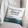 thumbnail image 3 of Creative Products To the Beach and Back Navy 18x18 Spun Poly Pillow, 3 of 3