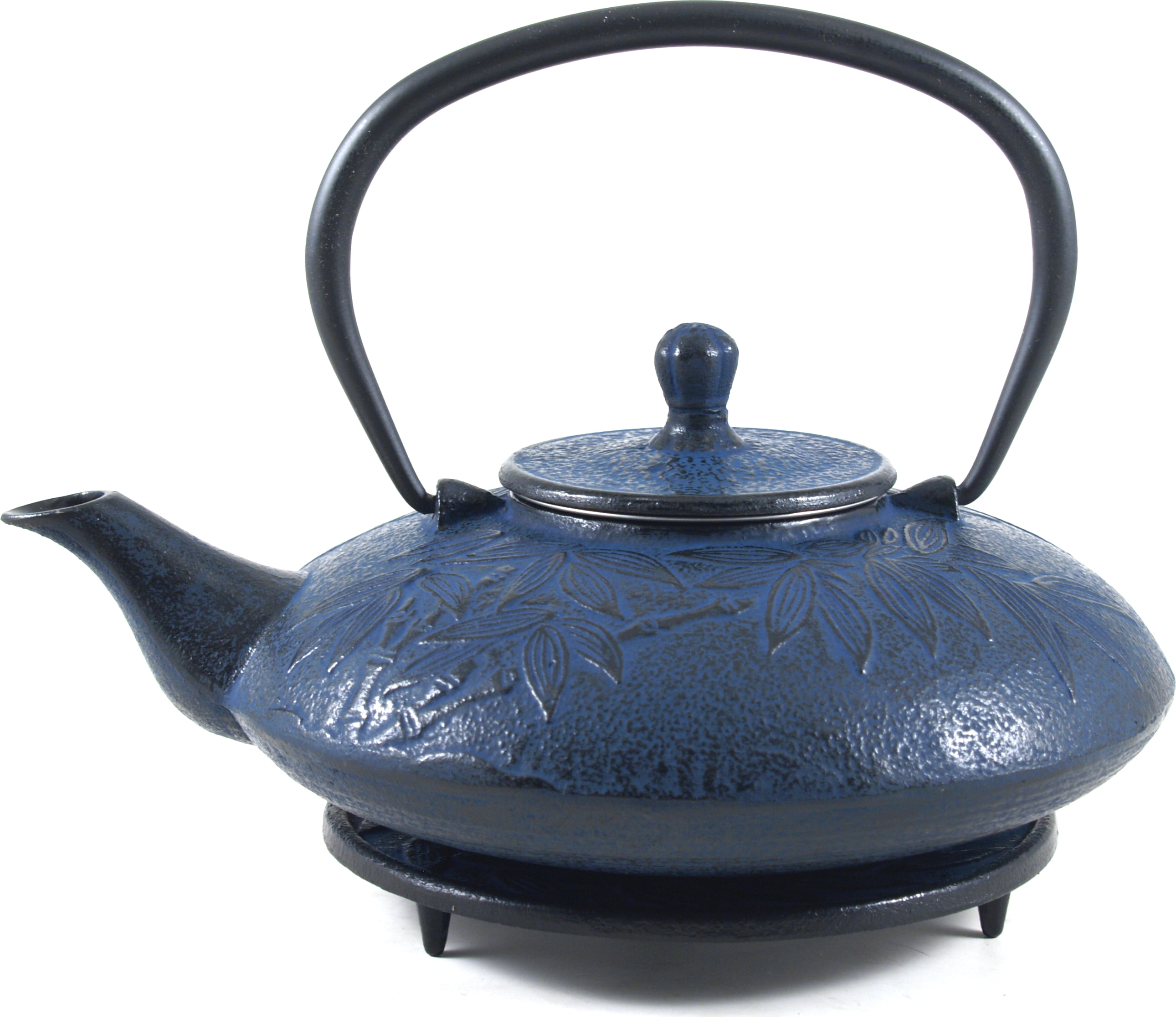 BigKitchen Tetsubin Blue Metallic Teapot 27oz Trivet