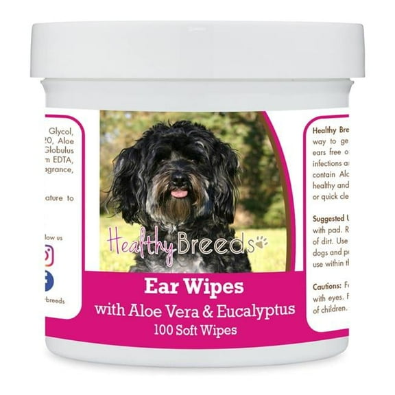Maltipoo Ear Cleaning Wipes with Aloe & Eucalyptus for Dogs - 100 Count
