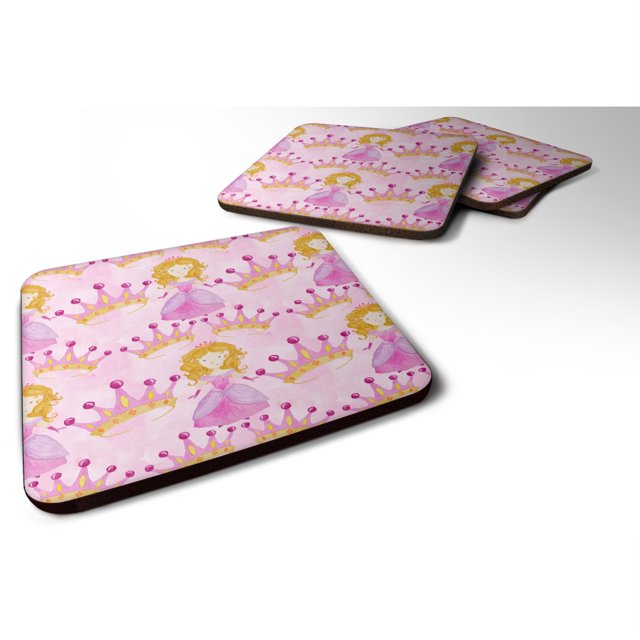 "Treasures Watercolor Princess and Crown Decorative coasters, 3.5, Multicolor" Caroline's Treasures BB7551FC
