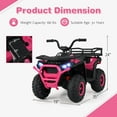 thumbnail image 3 of OLAKIDS 24V Ride on Car, Kids ATV with Bluetooth, Music, LED Lights, Power Display, Rear Storage Rack, Spring Suspension, Electric 4 Wheeler for Kids Boys Girls Aged 3+ Years, 3 of 9