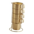thumbnail image 4 of Juego de 4 tazas de café apilables de acero inoxidable para acampar, tazas de café espresso de 300 ml para fiestas al aire libre en casa, 4 of 8