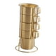thumbnail image 3 of Juego de 4 tazas de café apilables de acero inoxidable con soporte, tazas de té, café con leche, café expreso, para pícnic y desayuno, 3 of 9
