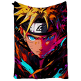 thumbnail image 1 of Manta SANMUU con estampado de franela digital y colorido Naruto Ninja, 1 of 4