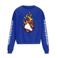 thumbnail image 3 of Sudadera sin capucha para hombre, cuello redondo, deportiva, con estampado de béisbol, sudadera con capucha, manga larga, blusa de poliéster para hombre, 3 of 4