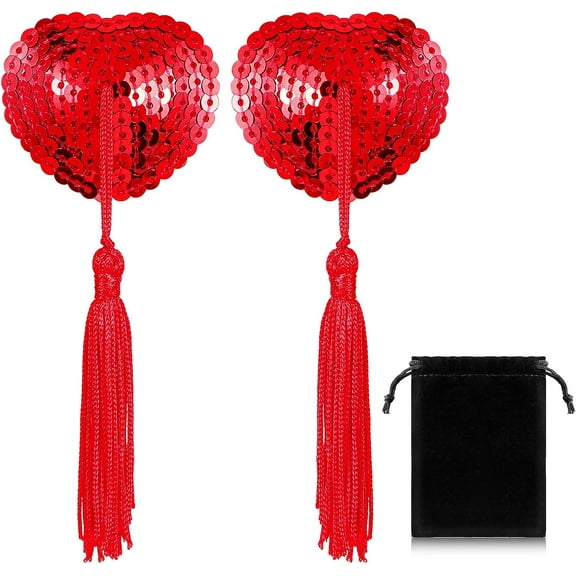 Nipple covers, self-adhesive silicone nipple covers, nipple tassels, reusable breast stickers, pastilles, sequins, silicone nipple cover with tassel, breast heart pasties