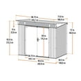 thumbnail image 6 of Sojag Denali 5 x 8 x 7 ft Anthracite Shed, 6 of 13