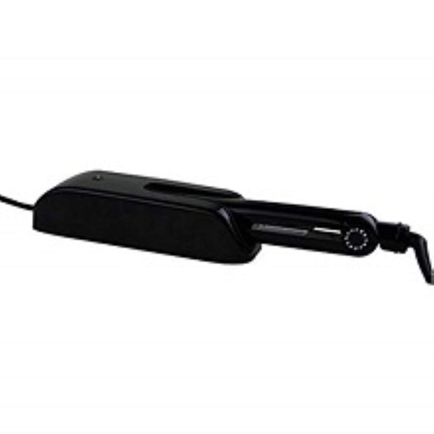 OVENTE Flat Iron Holder Wall Mount 10 Inch Hot Styling Storage Tool, Straightener & Salon Organizer, Appliance Case, Heat Resistant, Bathroom Sink, Hair Stylist & Barber Station, Plug In Black WMB1