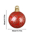 thumbnail image 3 of Outdoor Christmas Inflatable Decoration Ball 45 cm PVC Holiday Yard Decor for Trees, Walls, or Ground, 3 of 9