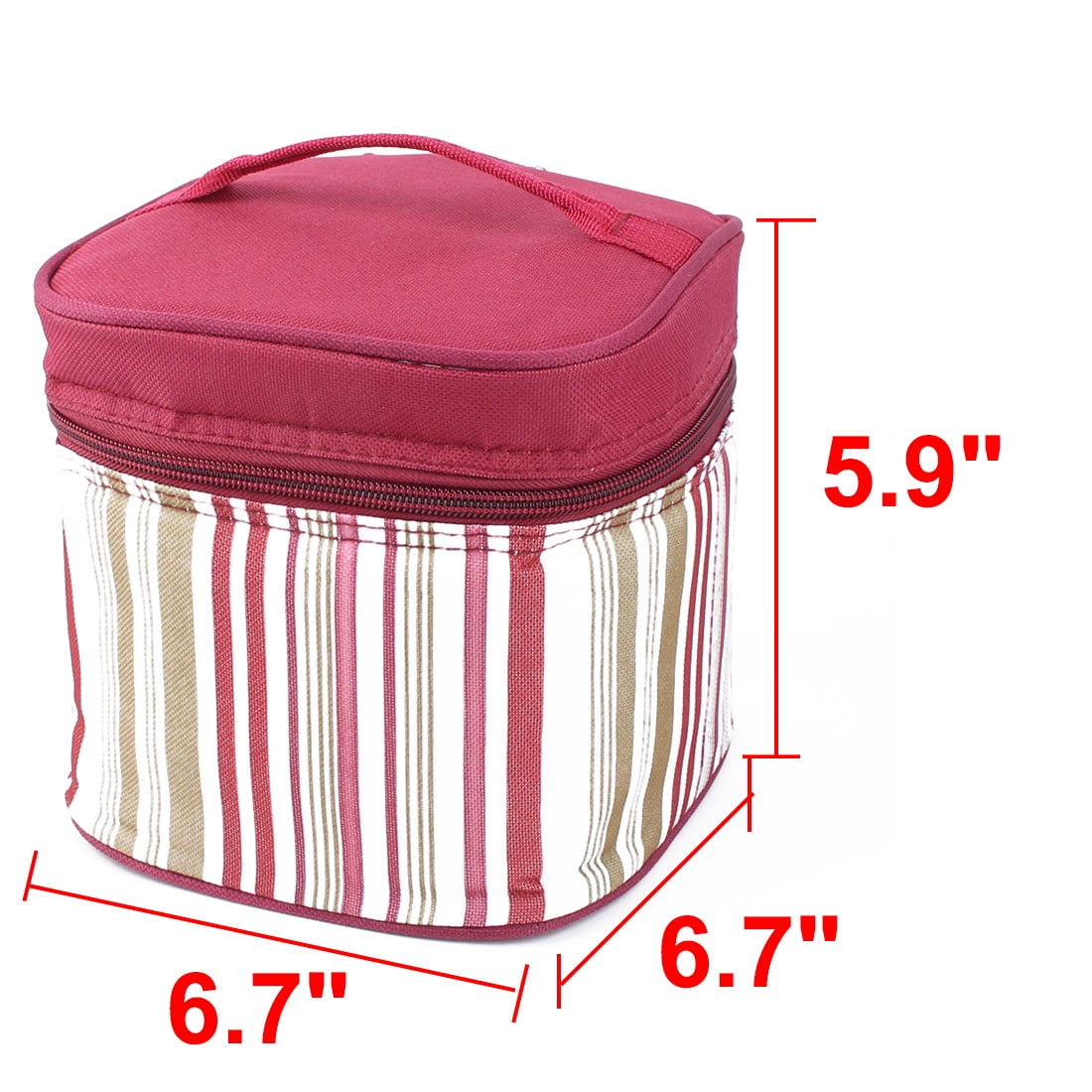 burgundy lunch bag