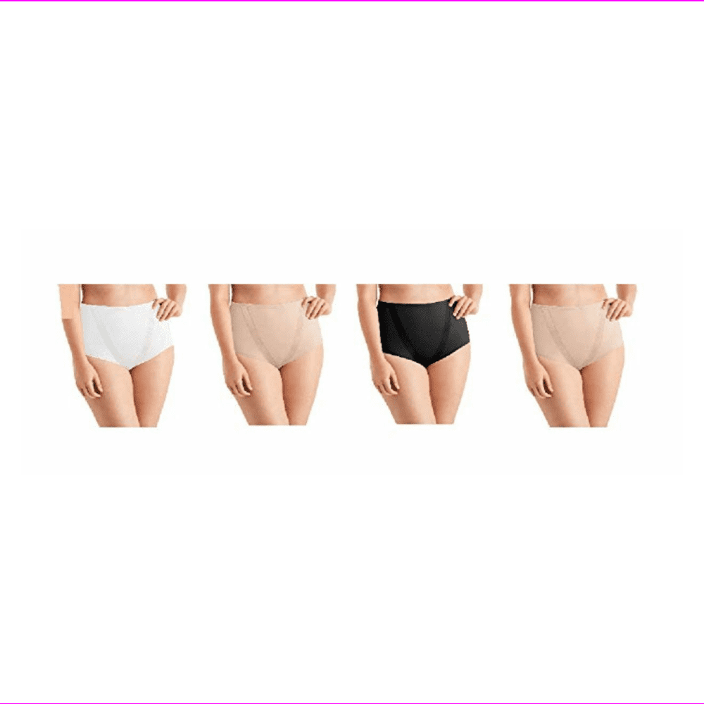 Maidenform Tummy Toning Shaping Briefs 4 Pack Black, White, Latte, XX-Large  NEW 