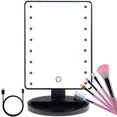 thumbnail image 2 of YUIEE Miroir de Maquillage Éclairé par LED avec 16 Lumières LED Écran Tactile Luminosité Réglable Rotation 180 Batterie USB Double Charge Comptoir Cosmétiques pour Mères Femmes Adolescentes Filles Juniors, 2 of 4