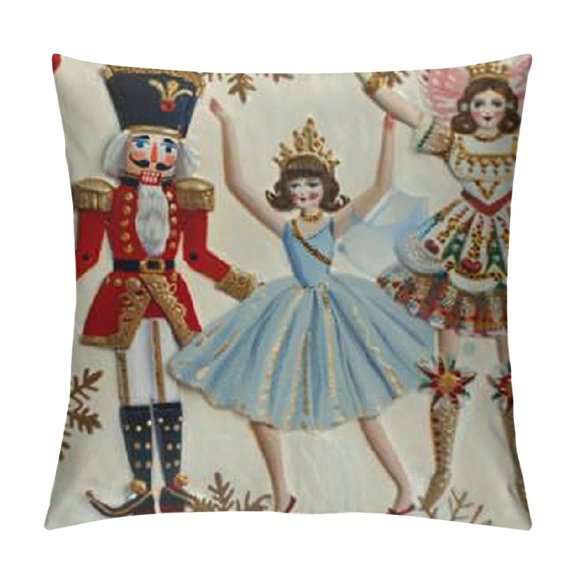 Nutcracker Christmas Pillow Covers  Christmas Pillows Decorative Throw Pillows Cases Merry Christmas Decorations Winter Holiday Decor for Living Room Couch