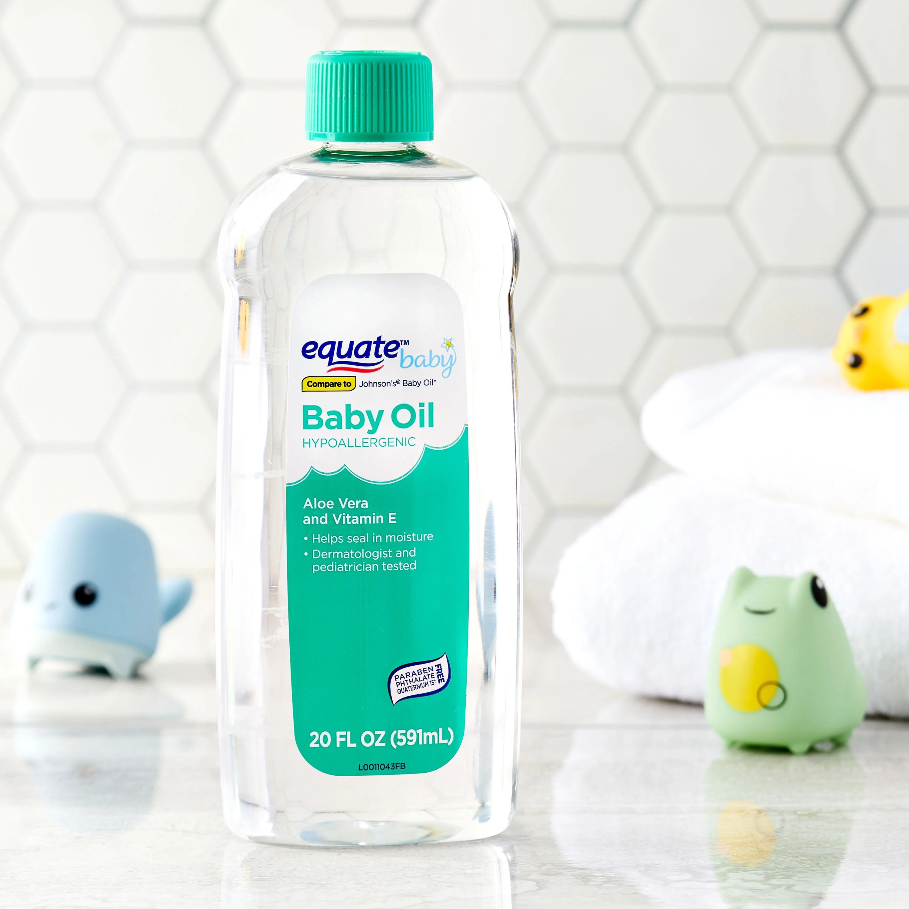 Equate Baby Oil with Aloe Vera and Vitamin E, 20 fl oz